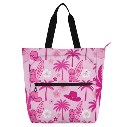 Bolsa para libros rosa de diseño ligero con bolsillos, ideal para organizar la escuela