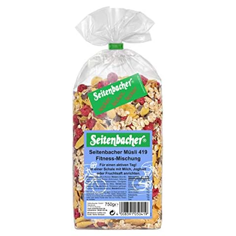 Seitenbacher Müsli Fitness Mischung I Vollkorn I ganze Himbeeren I Zartbitterschokolade I Mandelblttächen I Cover