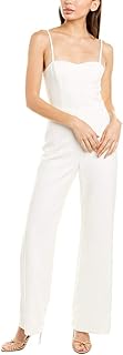 French Connection Womens Wide-Leg Sweetheart Neck Jumpsuit