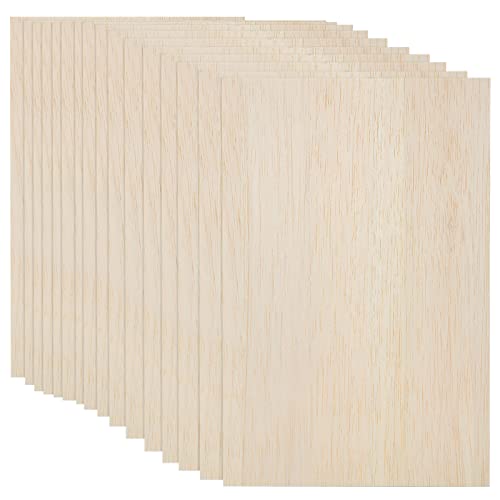 16 Pack 7.8”X 11.8”X 1/8”Balsa Wood Sheets Thin Craft Balsawood Sheets Unfinished Wood Board For Architectural Models Painting Wood Engraving Wood Burning School Projects #TOP17