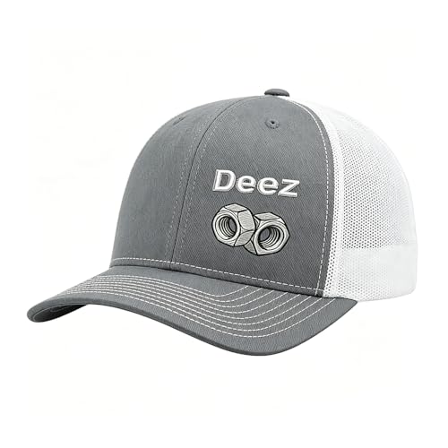 Deez Embroidered Premium Quality Adjustable Hat Trucker Hat Deez Hat Funny Trucker Cap Breathable Mesh Design Dad HAT (A)
