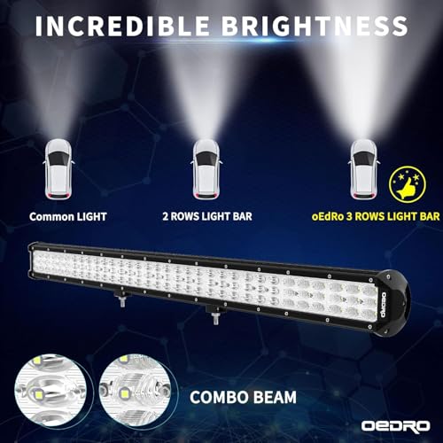 Image of OEDRO 32 Inch LED Light Bar Tri-Row with Wiring Harness