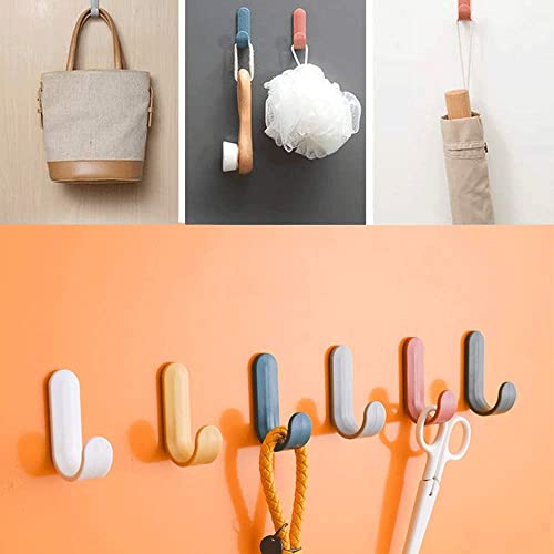Juliyeh-12-Pieces-Self-Adhesive-Hooks-Wall-Hanging-Plastic-Creative-Cute-J-Shaped-Hooks-Powerful-Self-Adhesive-Hooks-for-General-Bathroom-Kitchen-Use-Sticky-Wall-Hook-Waterproof