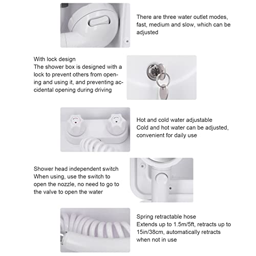 Image of 1.5m RV Outdoor Shower Kit Mobile Home Shower RV Outdoor Shower Head RV Shower Faucet Replacement for Motorhome RV Outdoor Shower
