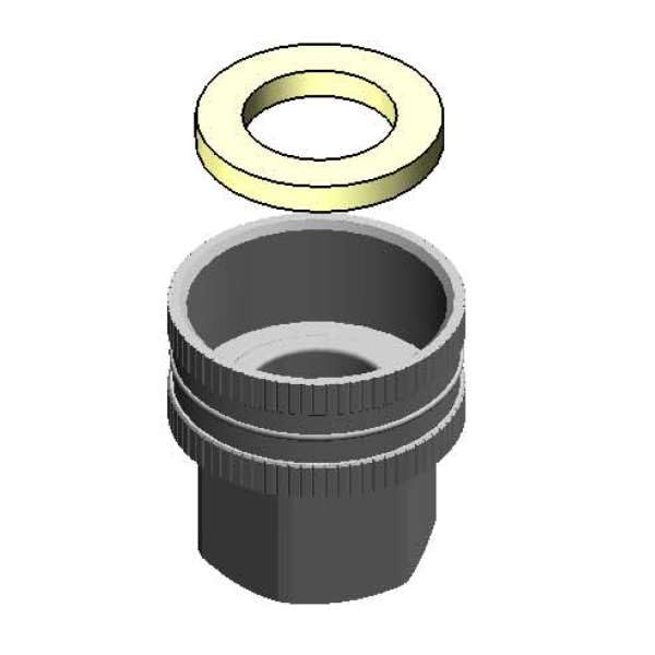 Adaptateur tuyau d'arrosage femelle 1/2" NPT et femelle 3/4" GH à filetage précis