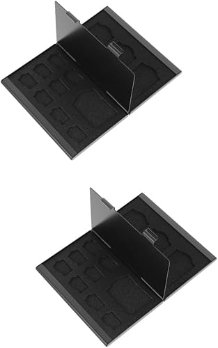 HOMSFOU 2pcs Memory Card Storage Box Memory Carrying Case Data Card Container Cajas Organizadoras Mini Memory Card Memory Card Storage Case Digital