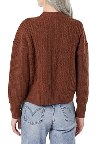 Image of Amazon Essentials Women's Soft-Touch Modern Cable Crewneck Sweater (Available in Plus Size)