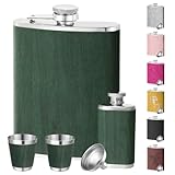 Edelstahl Flachmann Set, Edelstahl Whiskey Flachmann, 8oz 227ml Edelstahl Flachmann mit...