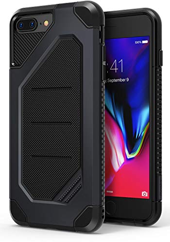 Ringke Max Designed for iPhone 7 Plus Case, iPhone 8 Plus Case Heavy Armor Strength Resistant Protective Phone Cover - Slate Metal