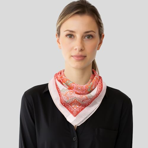 22.8 * 22.8in Linen Small Square Scarf – Soft, Breathable, Artistic Decorative Neck Scarf for Women3