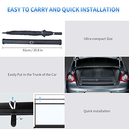 Mobile Projector Screen 40-Inch 4:3 Portable Screen Self-Stand High-Definition Small Projector Screen Floor-Standing Projection Screen For Home Theater School Meeting Room #TOP5