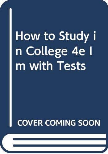 How to Study in College 0395491762 Book Cover