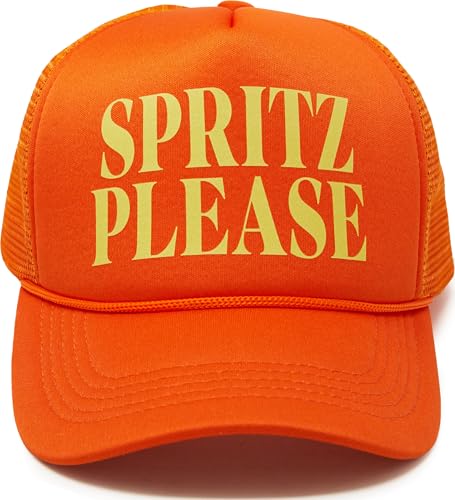 Funky Junque Foam Snapback Trucker Hat - Spritz Please - Orange