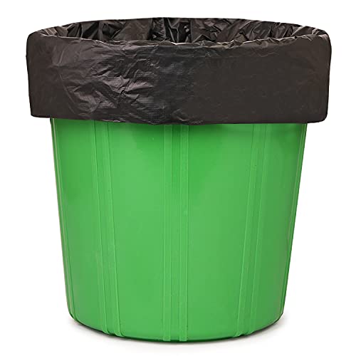 Image of VIBHU Plastic Dustbin Bag (Black,)- Pack of 50 (Medium)