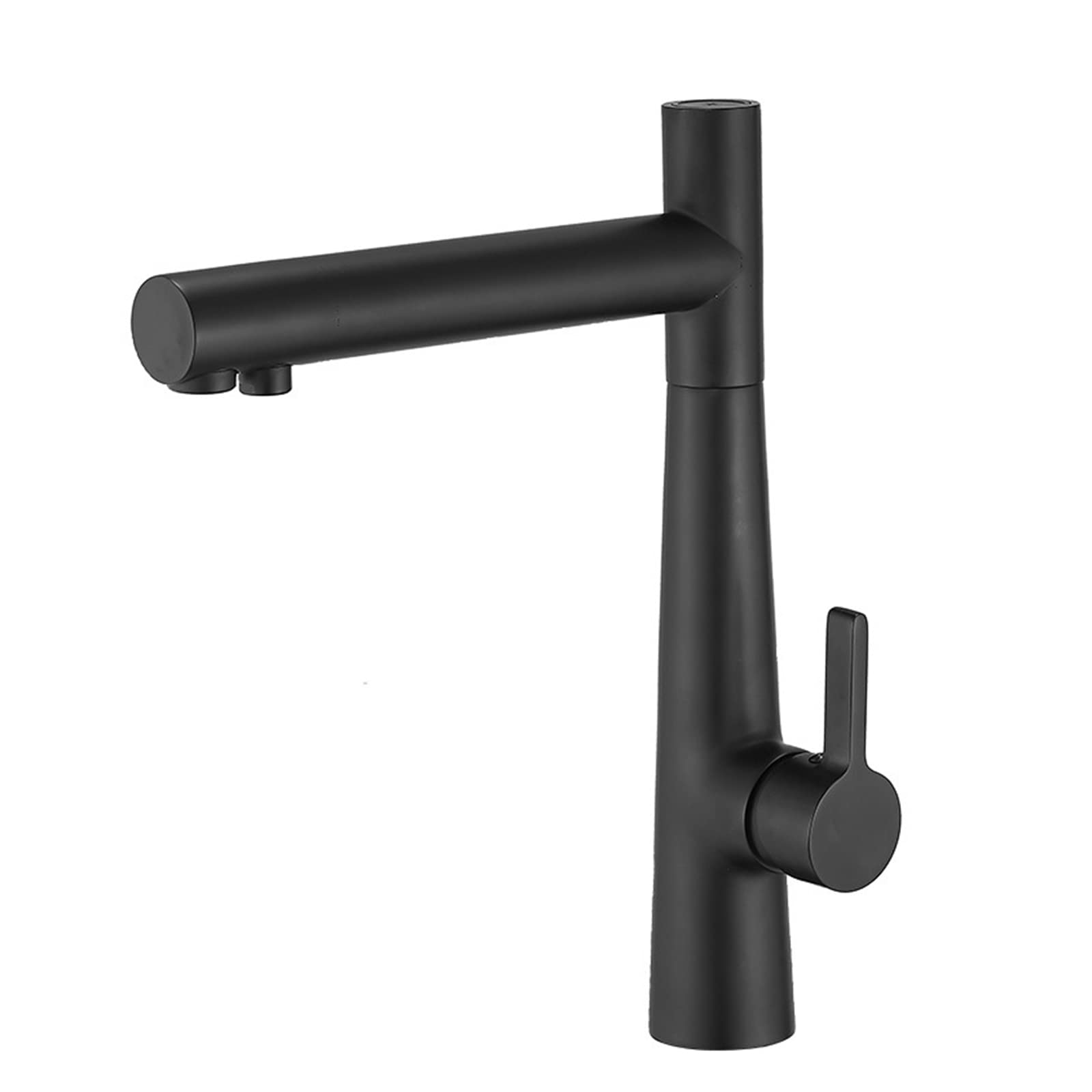 Robinet de cuisine à 3 voies pivotant en laiton eau chaude froide noire