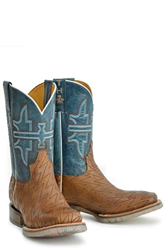Tin Haul Men's Lightning Bolt Western Boot Broad Square Toe - 14-020-0077-0463 BR 9 D(M) US3