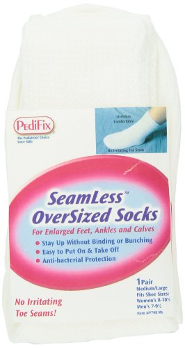 PediFix Seamless Oversized Socks, Medium/Large Mens 7-9 Womens 8-10