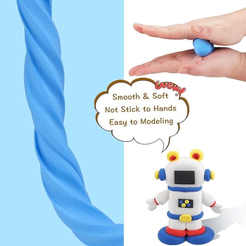 Image of Promote Trader Air Dry Magic Clay 12 Colors Combo Modeling Clay & Dough, Best Gift for Boys & Girls Age 3-12 Year Old (0A)