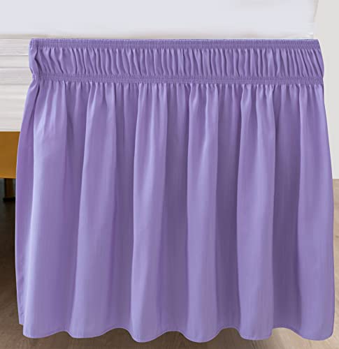 image for Biscaynebay Wrap Around Bed Skirts for Full & Full XL Beds Short Drop 