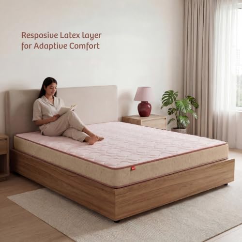 Image of Kurlon Ortho Plus Latex Mattress | Queen Size 72x60x10 Inches | Natural Latex Orthopedic Spine Support | Responsive Bounce | Pressure Relief | Motion Isolation | Anti-Skid | 10 Years Warranty