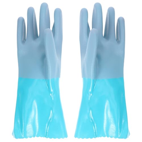 OUNONA Guantes Anticorte de Goma Antideslizantes para Manipular Pescado y Mariscos Protección contra Pinchazos Talla Corta Resistentes al Agua para Trabajo y Pesca