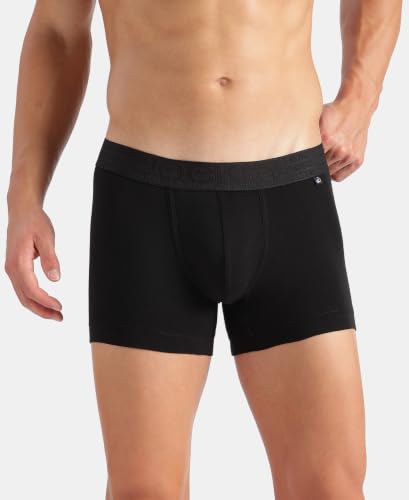 Image of Jockey US60 Men Super Combed Cotton Elastane Stretch Solid Trunk with Ultrasoft Waistband (Pack of 2)