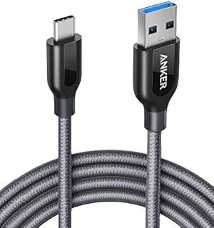 Anker USB C Charger Cable, PowerLine+ USB-C to USB 3.0 charger cable (6ft/1.8m), High Durability Type C Braided Charging Cable Compatible with Samsung Galaxy S10, S9, Huawei P10, P9, Sony XZ, HTC 10 