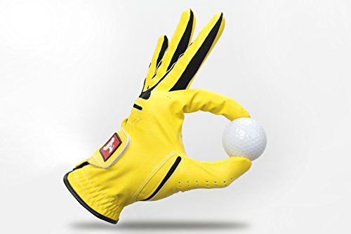 HOLZundEISEN Sport-Tec - Guantes de Golf, para diestros, Color Amarillo neón Cover