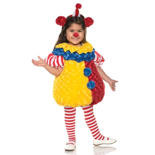 UNDERWRAPS Clown Toddler Halloween Costume - Clown Belly Baby Cute Costume for Girls & Boys Dress Up, Toddler Dress Up Play Set Kit