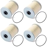 JXGZXJMY (4 pack) Fuel Filter Water Separator V0631-51880 V063151880 Compatible with Kubota KX040-4