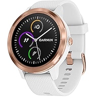 Garmin Vivoactive 3 Smartwatch, White & Stainless, 010-01769-20