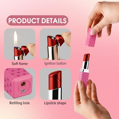Encendedor Labial Recargable Butano Rojo miniatura 3