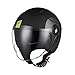 ORIGINE Casco Jet Moto Casco Aperto Scooter Omologato ECE 22-05 con Doppia Visiera (TRACK FLUO YELLOW BLACK,XL)