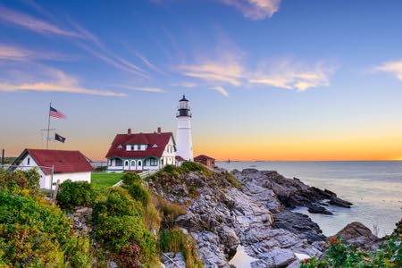 Cuadro de madera de 140 x 90 cm: Portland, Maine, Estados Unidos en Portland Head Light (67443753)