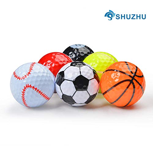 Assorted Golf Balls 6Pcs Training Sports Gift Practice Driving Range Novelty Fun For Golfer Childrens Kids Colored Cartoon Cute Indoor Personalized Character #TOP1