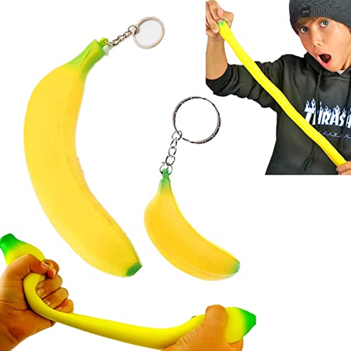 スクイーズ玩具 バナナ キーホルダー プッシュポップバブル シリコン ペンダント スクイーズおもちゃ バブル感覚 減圧グッズ ストレス解消 かわいい キーリング おしゃれ バッグチャーム 携帯ストラップ 萌えグッズ 携帯 鍵 自動車 飾り (バナナ,18*