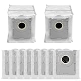Lot de 10 sacs à poussière de rechange pour aspirateur ECOVACS pour Deebot Mini Robot avec couche filtrante avancée en tissu non tissé pour une meilleure rétention de la poussière