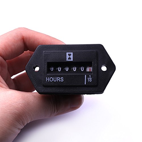 Atoplee Hour Meter Gauge Rectangular Boat Truck Tractor Sys-1 10V -80V Dc Diesel Outboard Engine Hour Meter #TOP4