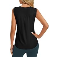 Dawnrole Damen Sport Top Ärmelloses Tennis Fitness Shirt Damen Leichte Yoga Sport Oberteile