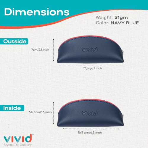 Image of VIVID Unisex Lightweight Specs Zipper Eyewear Dabbi Faux Leather Cover