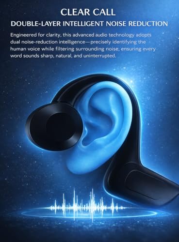 Image of Earflow Air Conduction Headphones, V5.3 Bluetooth Earphones with IPX6 Sweat & Splash Resistance, Open Ear Headset for Ear Health & Comfort, Ideal for Sports, Running, Climbing, Cycling