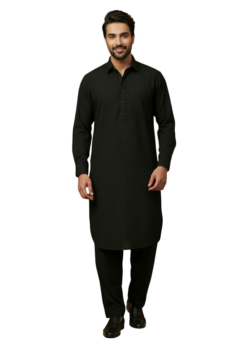 jompers Men's Solid Pathani Kurta with Salwar-picture-20