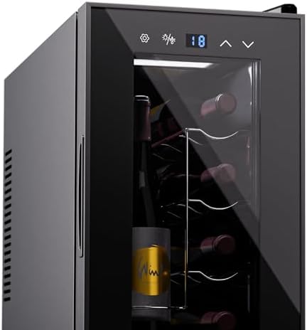 Bild 7 - Klarstein Weinkühlschrank, 1 Zonen Getränkekühlschrank Klein, Kleiner Weinschrank 53L, Wein-Kühlschrank Klein mit Glastür, Indoor/Outdoor Flaschenkühlschrank, Wine Fridge 5-18°C, 15 Flaschen