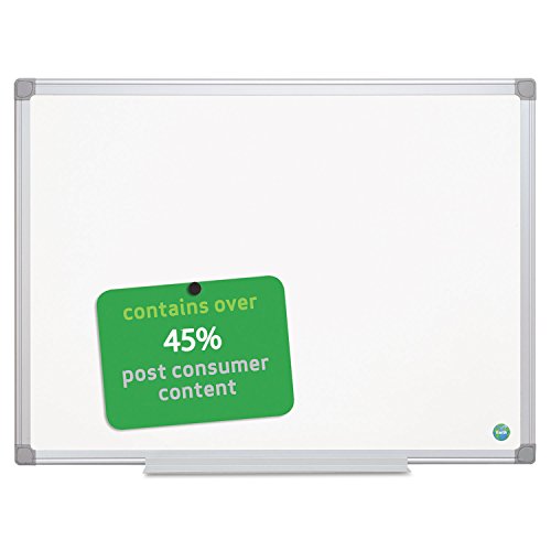 BI-Silque Easy-Clean White Board, Eco, 48x36, Aluminum/White (BVCMA0507790) by Bi-silque