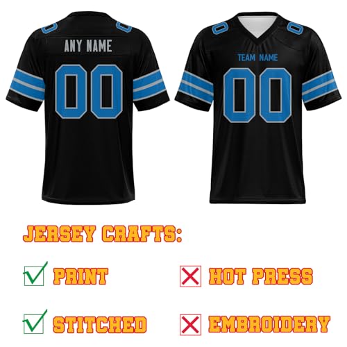 Custom Football Jersey Personalized Football Shirt Printed/Stitched Name & Number for Men Women and Youth - Image 6