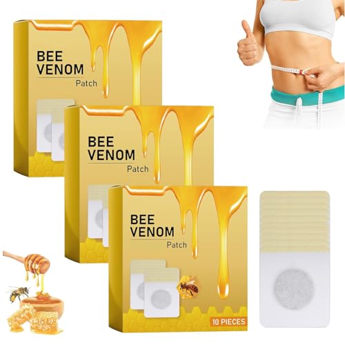 30pcs Bee Venom Patches Bee Venom Lymphatic Drainage Patches Bee Venom Patch (10pcs*3Box)