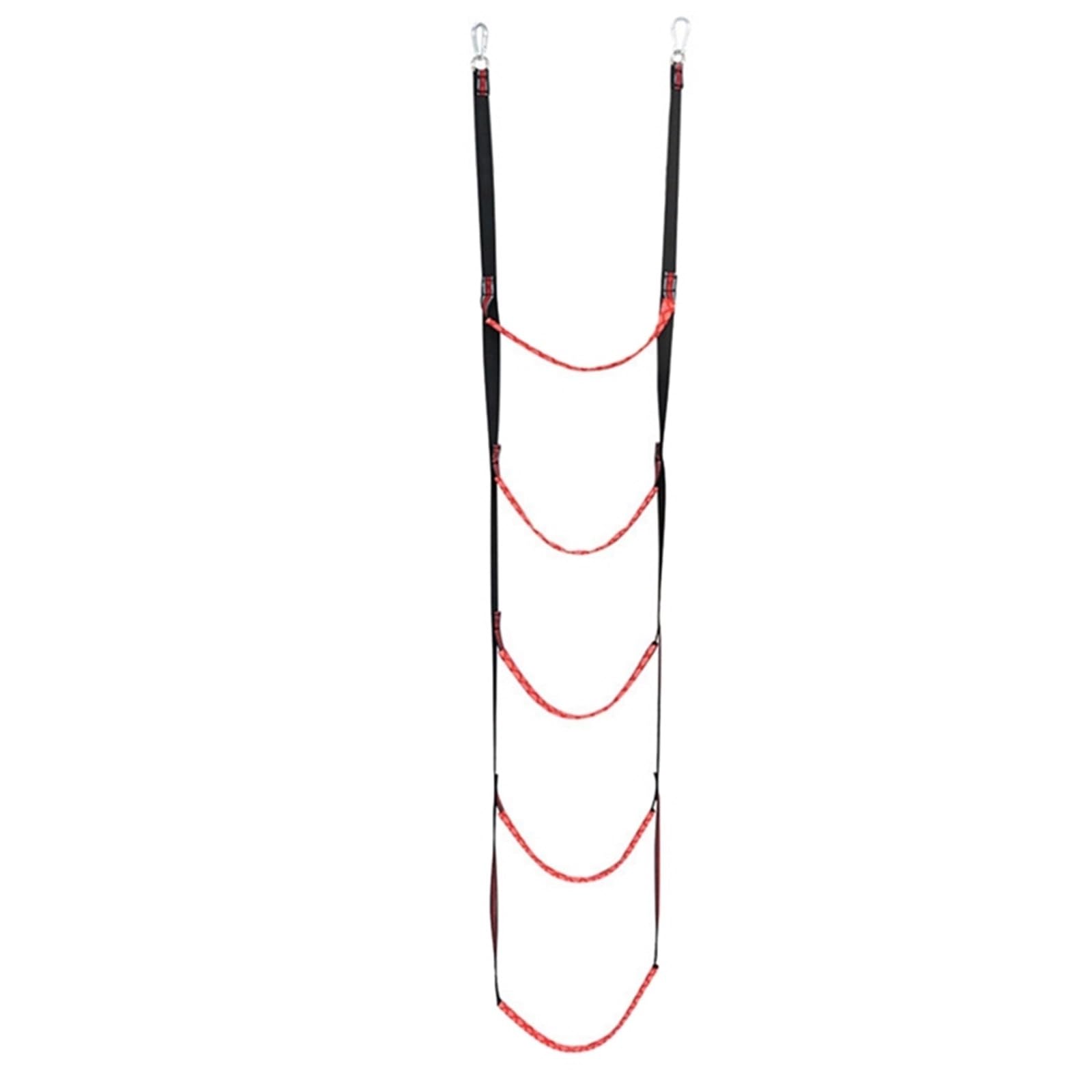 Gcroet Rope Ladder, 5 Step Boat Rope Ladder Extension Red For Sailboat Kayak Fishing Swim