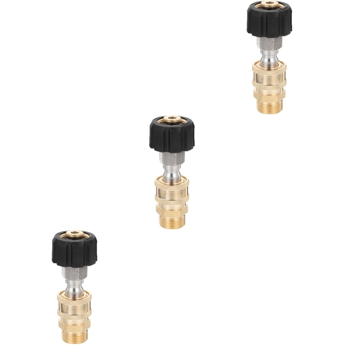 BESPORTBLE 3 Juegos Cable Manguera Liberar Alto Mezclador Piscina Afuera Multi Doble Fuerza Turbo Grifo Retráctil Tubo Adaptadores Titular Hundir Equipo Respiradero Tanque Vacío Golden Latón