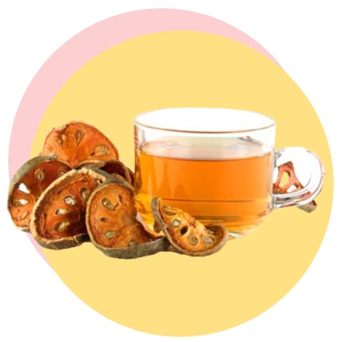 Lungcha Dried Bael or Matoom Organic Thai Fruit Tea for also Hot and Cold Herbal Drink 100 gram (3.5 Ounce)