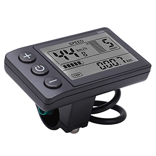 Acouto Compteurs de Vitesse, Vélo électrique S866 Affichage LCD Compteur 24V 36V 48V Panneau de Commande avec Prise étanche